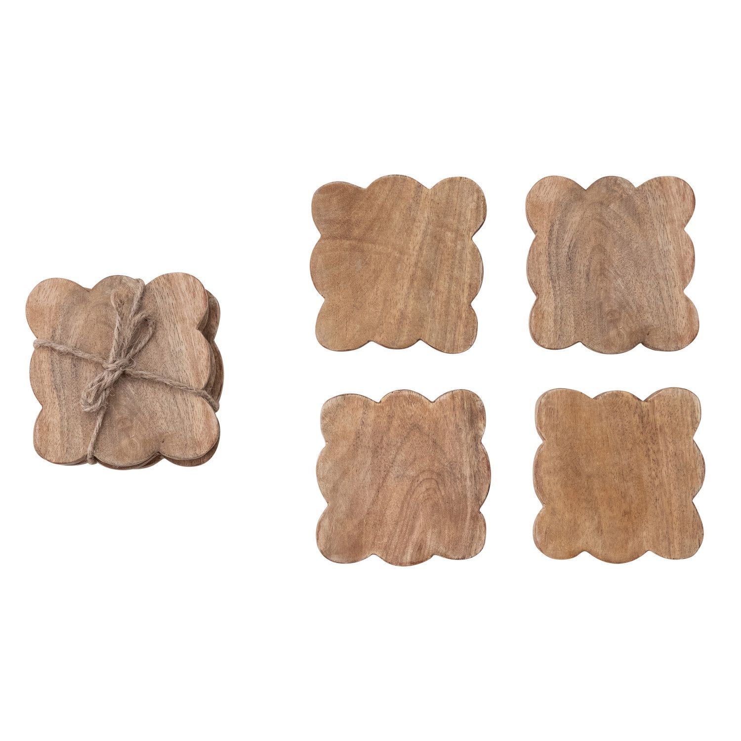 Mango Wood Coasters Set of 4