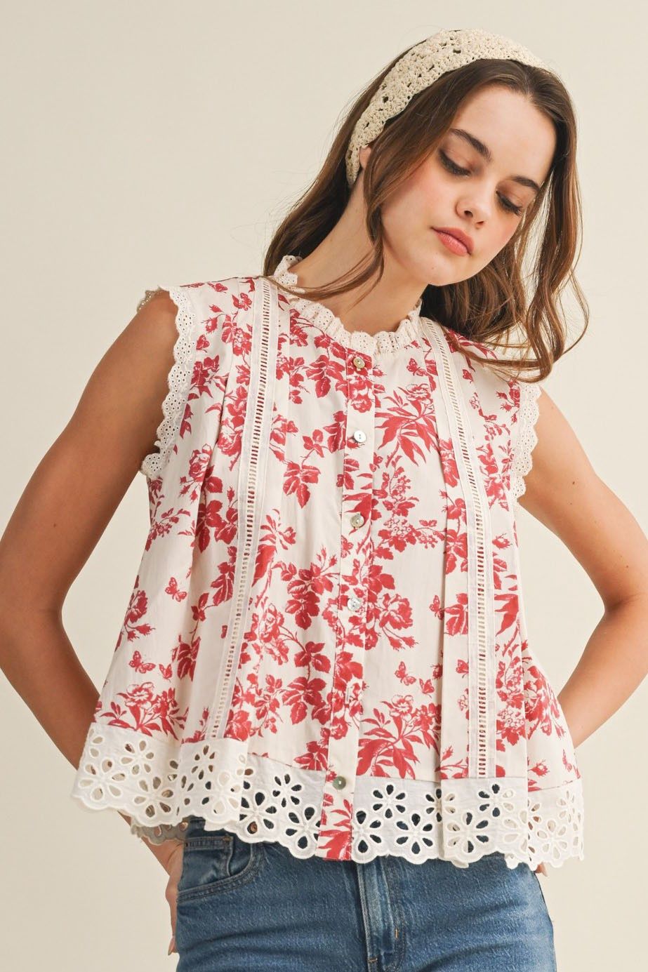 Victorian Ruffle Top, Size: Small