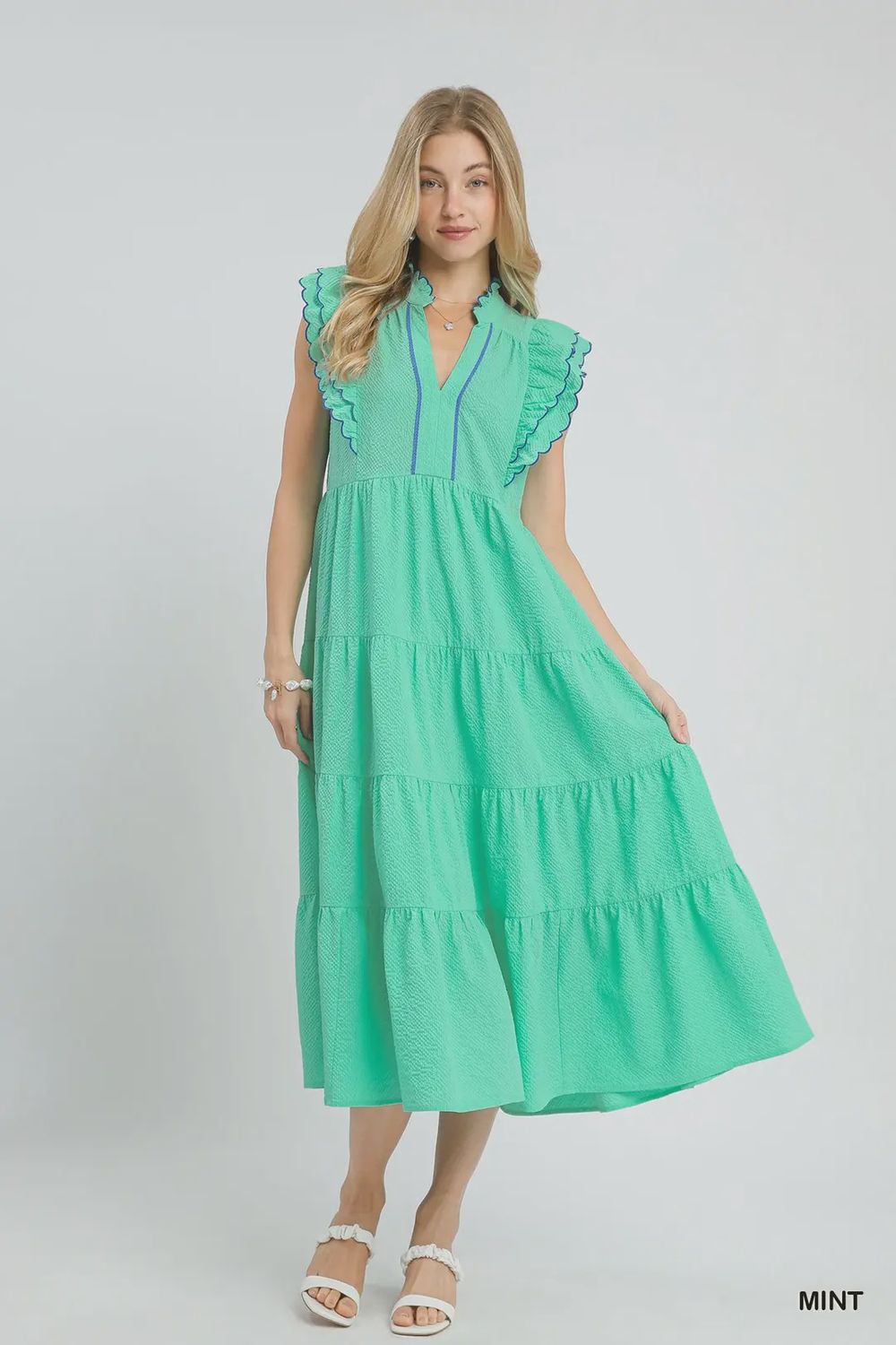Mint Flutter Dress