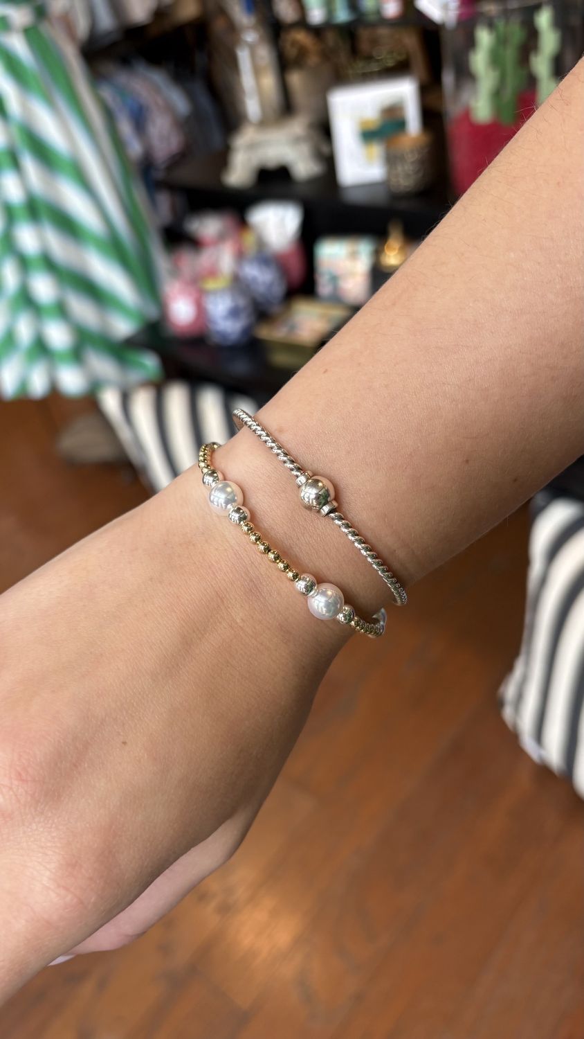 Serena Pearl Bracelet Gold/slvr