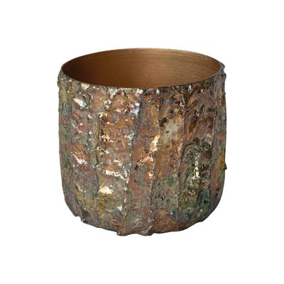 Metal Oxidized Candle Holder