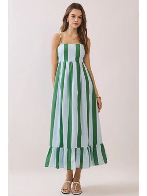 Green &amp; Blue Stripe Sundress