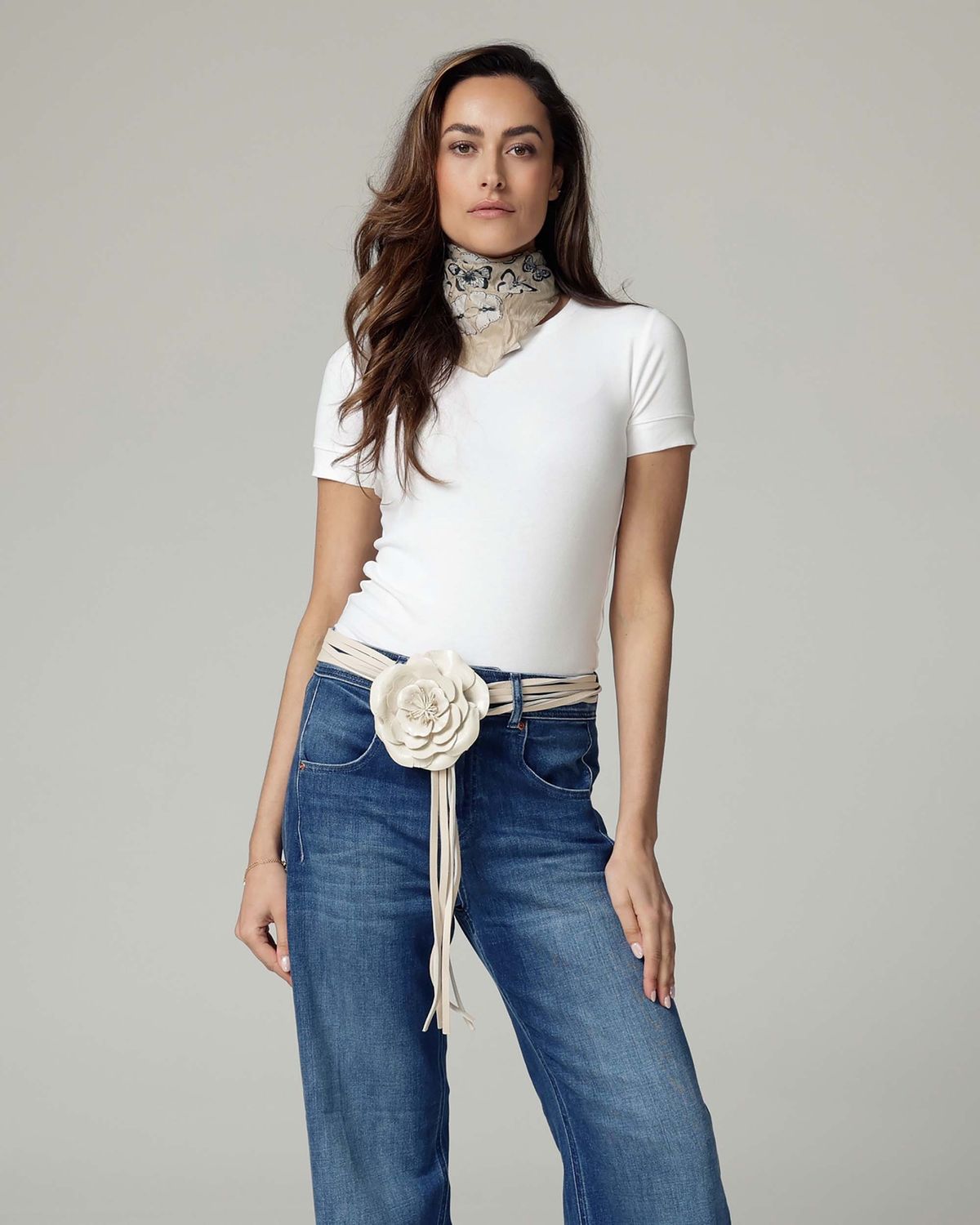 Rosa Leather Tie Belt
