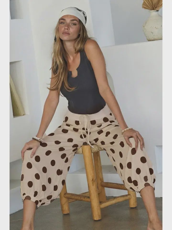 Polka Dot Balloon Pants, Size: Small