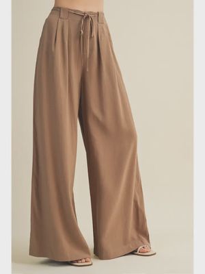 Drawstring Wide Leg Pant
