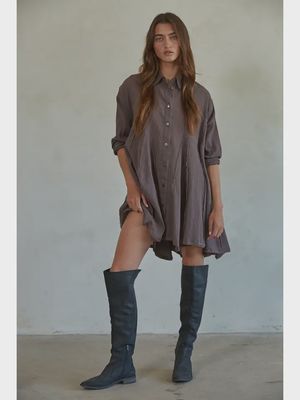 Long Button Down Tunic