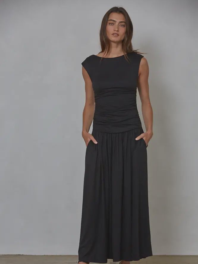 Knit Span Ruched SL Dress, Size: Small