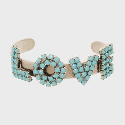 Mini Love Cuff in Silver/Turquoise