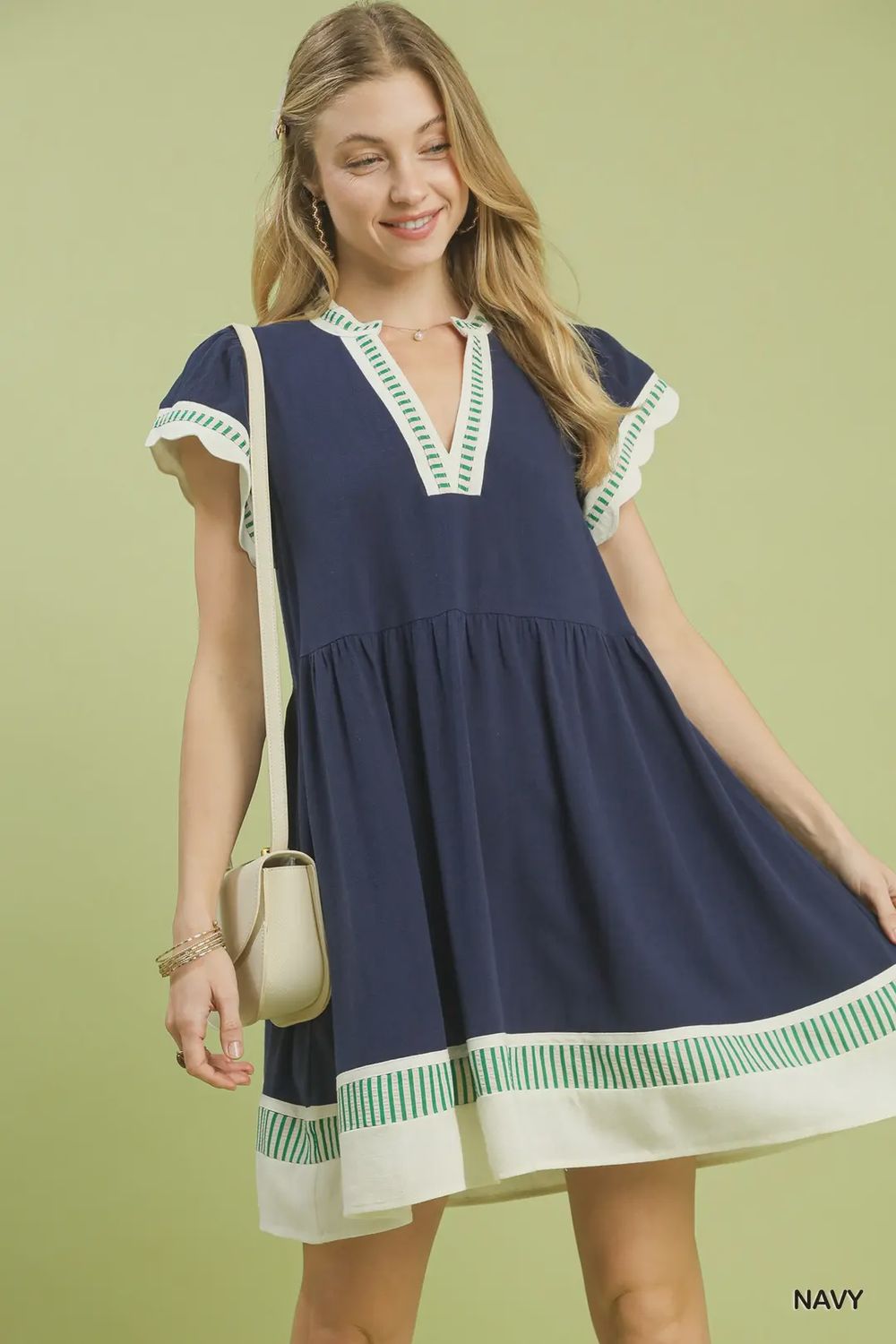 Navy Stripe Dress, Size: S