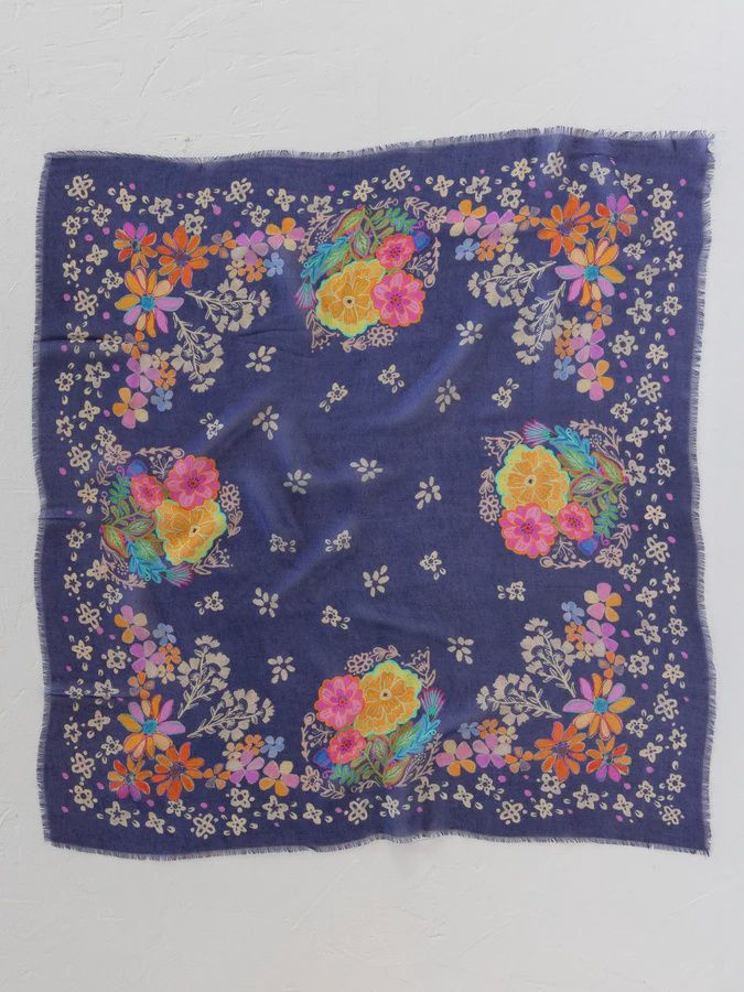 Boho Bandana Scarf, Color: Navy