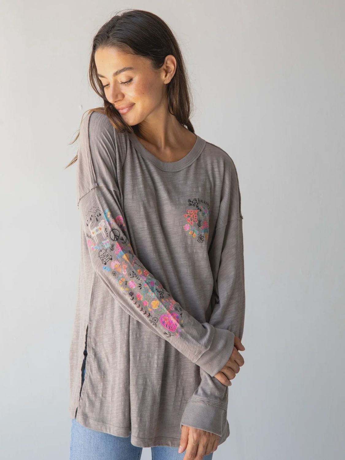 Doodle Tee, Color: Ash, Size: Small