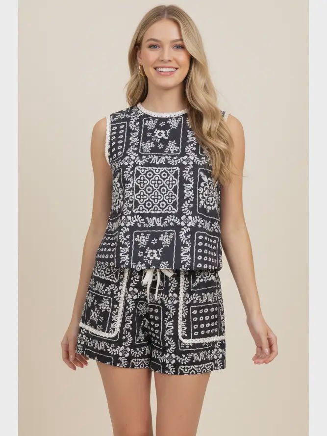 Bandana Print Set, Size: S