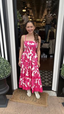 Floral Tiered Midi Dress
