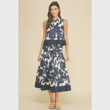 Floral Sleeveless Set, Size: S