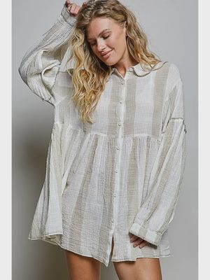 Striped Flared Top