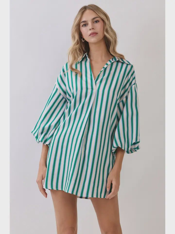 Balloon Sleeve Mini Dress, Size: S