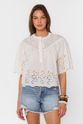 Eyelet Button Top