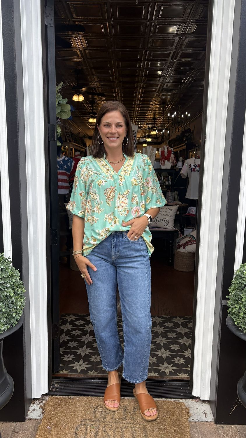 Mint V-Neck Top