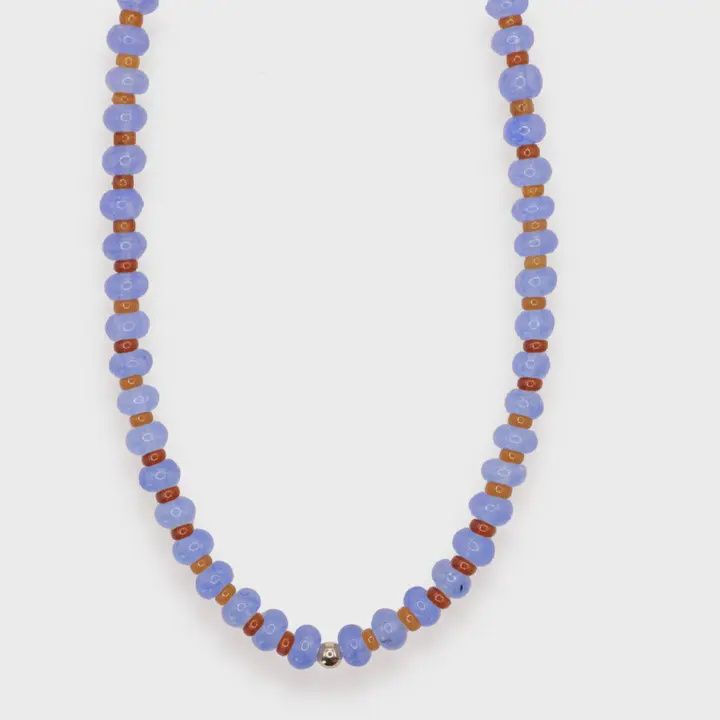 Caroline Necklace in Blue and Brown