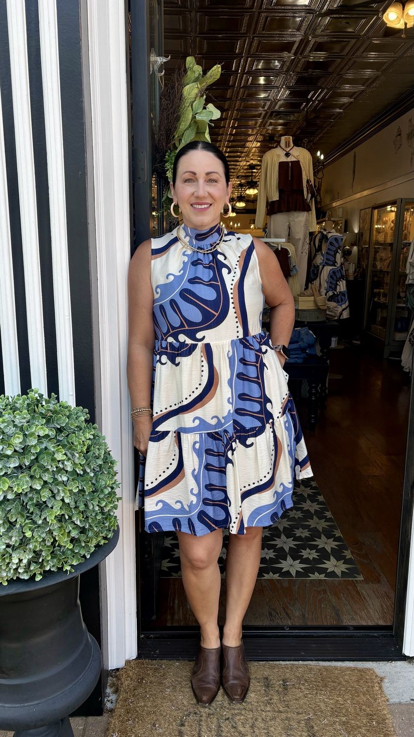 Sleeveless Abstract Dress
