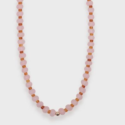 Caroline Necklace in Pink and Brown
