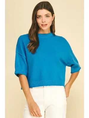 Knit Short Sleeve Sweater