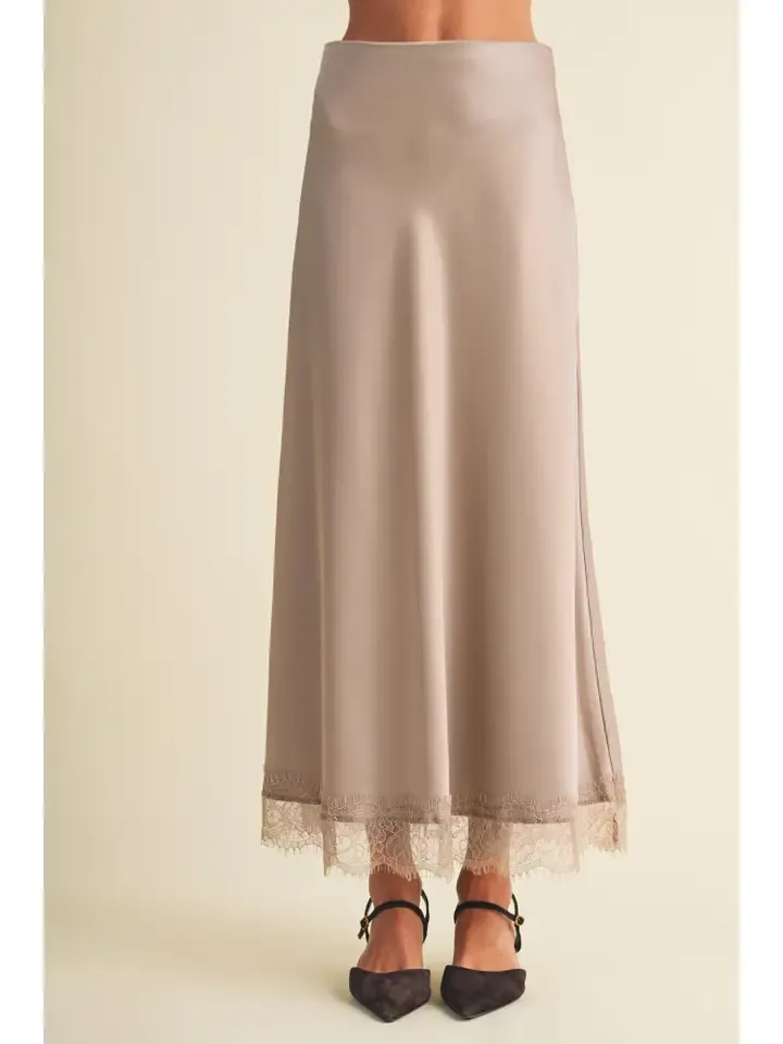 Lace Hem Skirt, Size: S