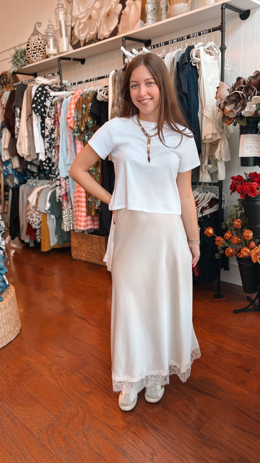 Lace Hem Skirt