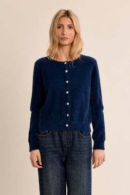 Pearl Button Camel Cardigan