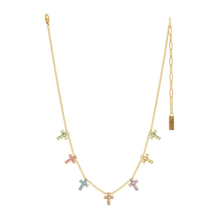 Multi Cross Necklace, Color: Fairy Dust