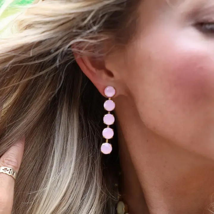 Oakland Drop Earrings, Color: Petal Pink