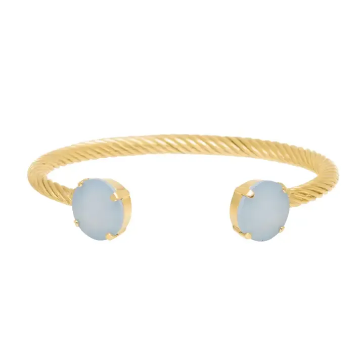 Charlotte Cuff in Round / Fairy Dust, Color: Ultra Baby Blue White Opal