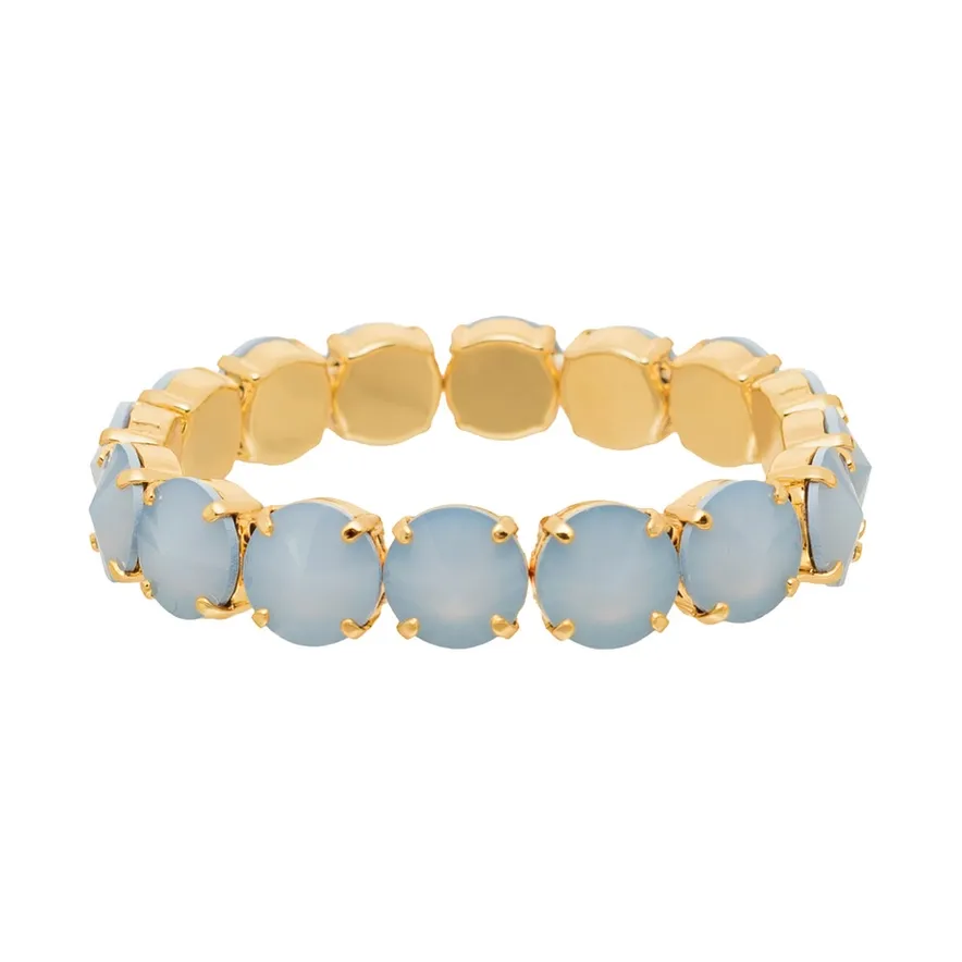 Croatia Bracelet Stretch Baby Blue White Opal