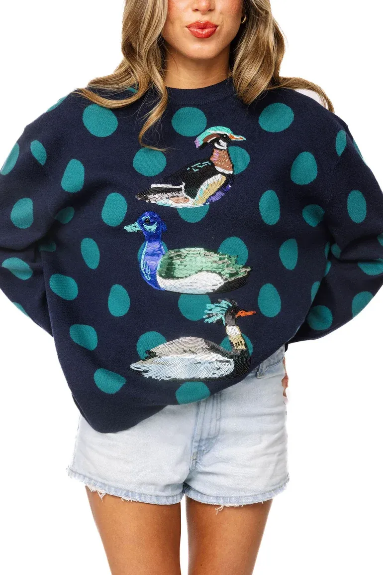 Polka Dot Duck Sweater