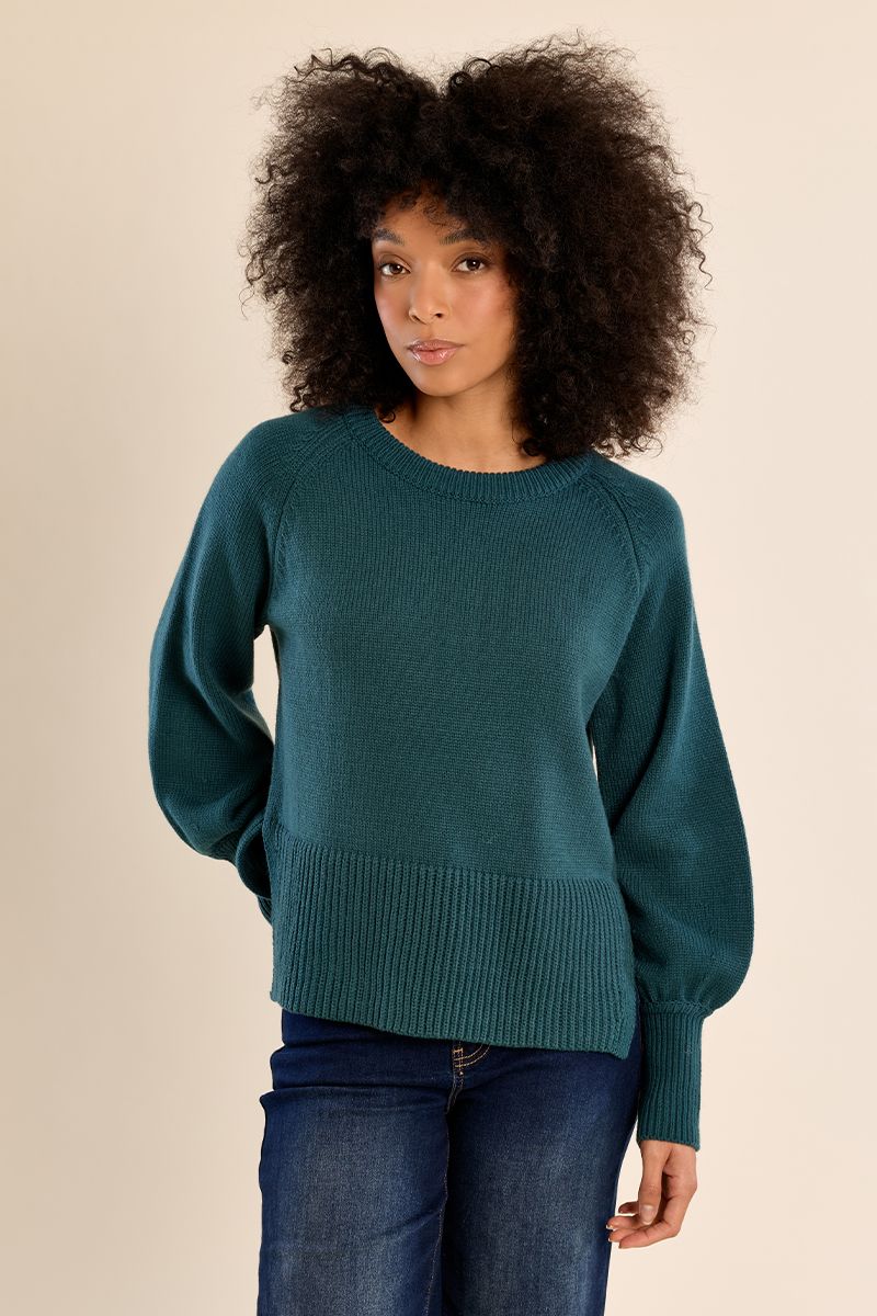 Knitted Side Slit Sweater