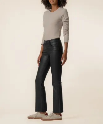 Kelsey High Rise Black Coated Jeans