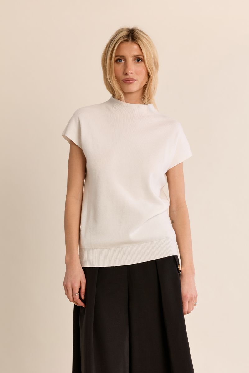 Cap Sleeve Knit Top