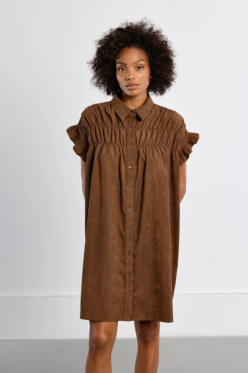Smocked Chocolate Dress, Size: S