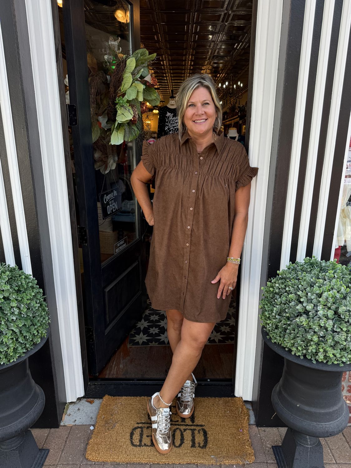 Smocked Chocolate Dress