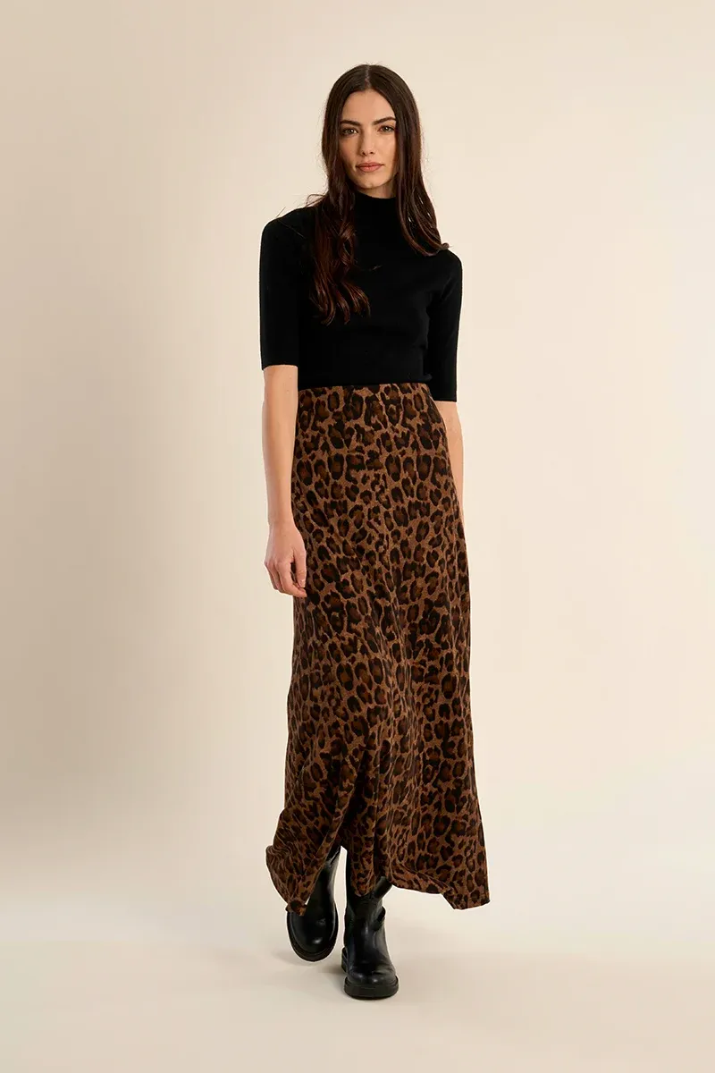 Leopard print maxi skirt, Size: S