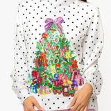 Polka Dot Christmas Sweatshirt, Size: XS