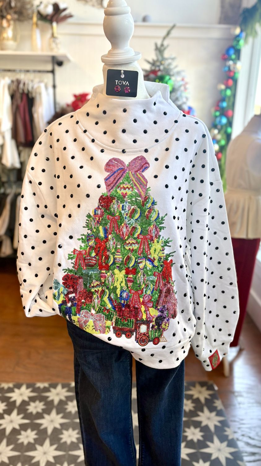 Polka Dot Christmas Sweatshirt