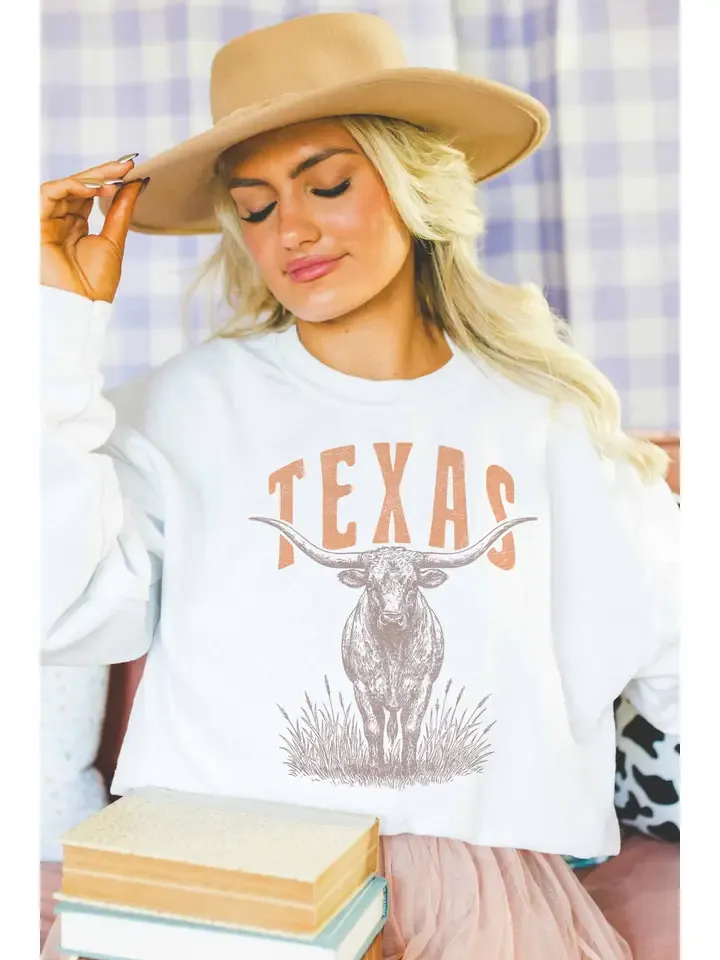 Longhorn Oversized Sweatshirt, Size: S/M