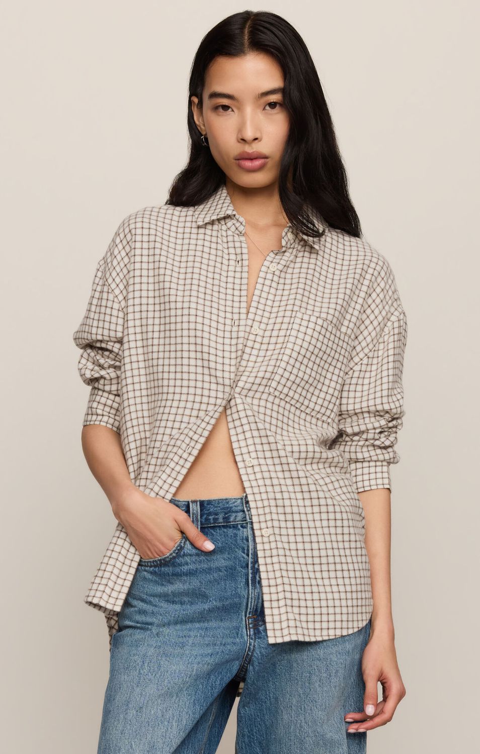 River Plaid Button Up, Size: XS