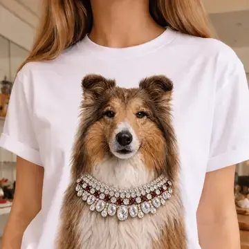 Jeweled Collie Tshirt