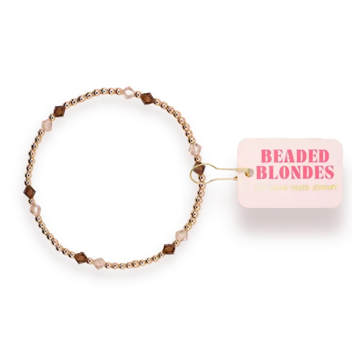 Charlotte Bracelet in Champagne and Mocha, Size: Standard