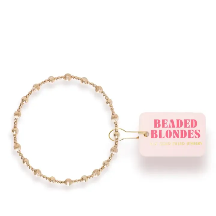 Palmer Fluted Bracelet in Gold, Size: Standard