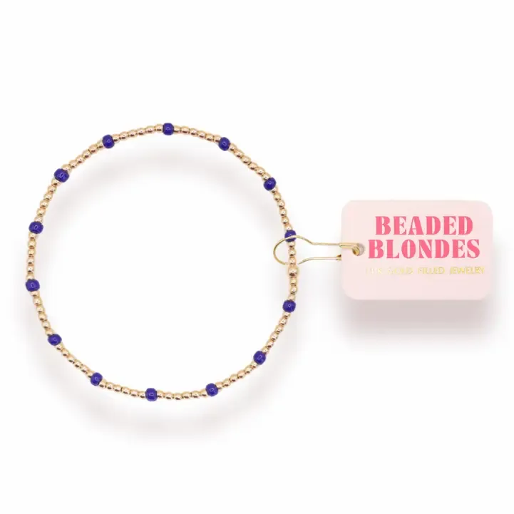 Cobalt Blue Dainty Poppi Bracelet, Size: Standard