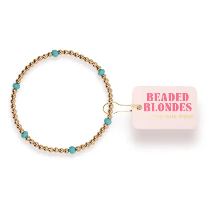 Poppi Bracelet in Turquoise, Size: Standard