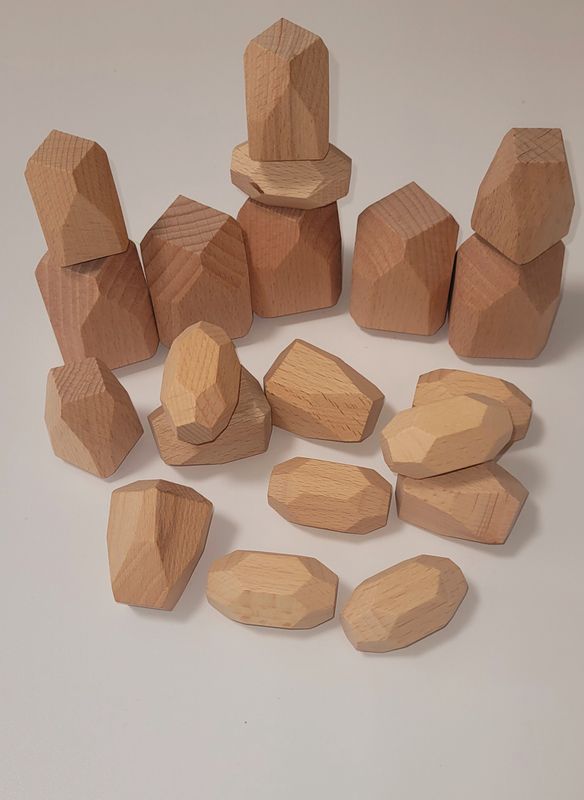 Holzbausteine Natur 20 nach Montessori entwickelt (Set 6)